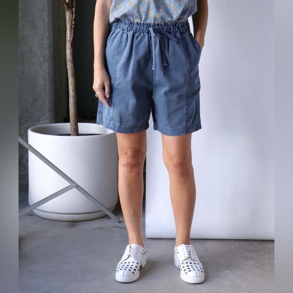 Xirena Wyatt Twill Shorts in Washed Bleu - Picture 1 of 7